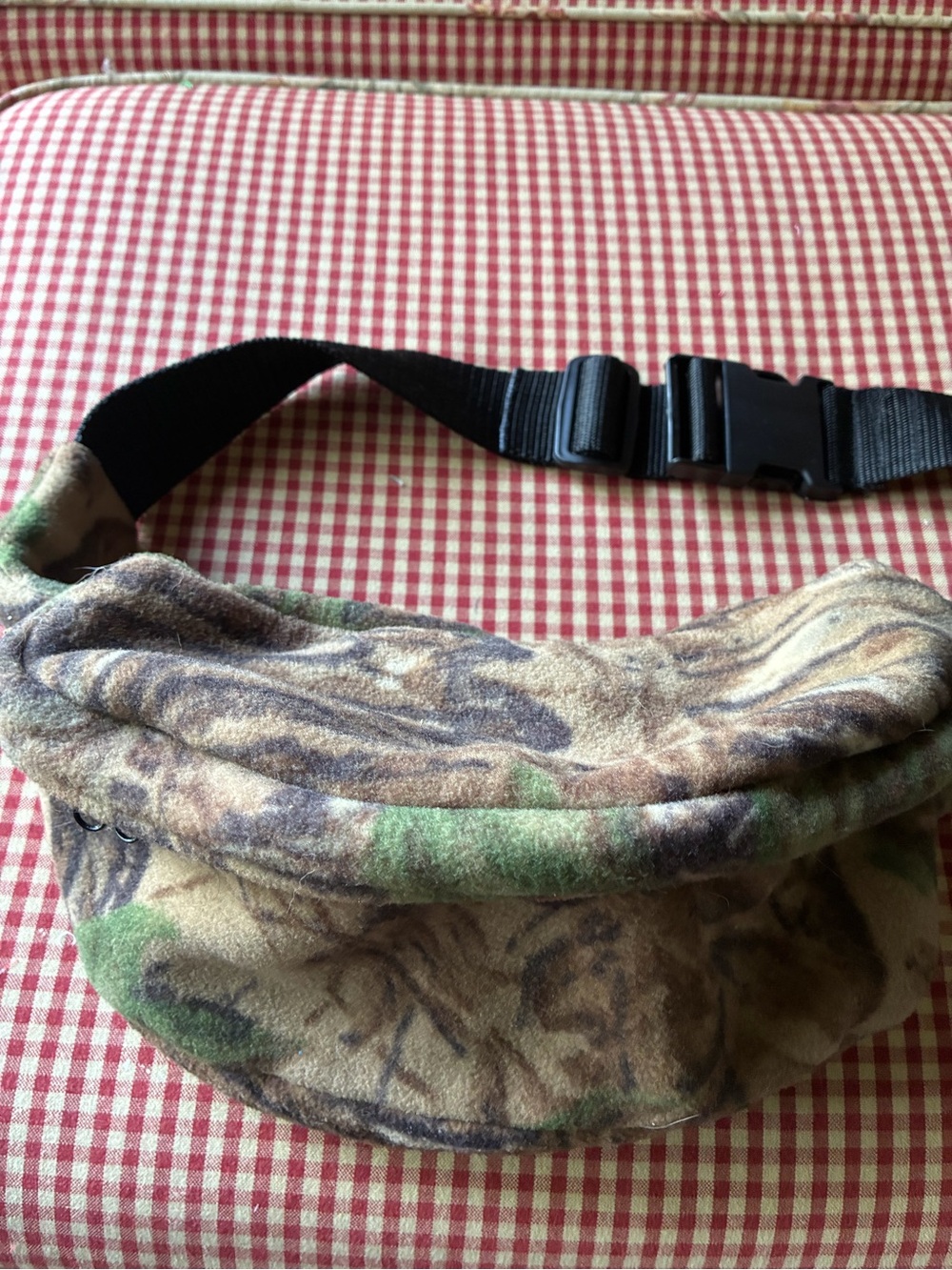 Vintage Realtree Fleece Camo XL Fanny Hip Waist Pack Hunting Mtn Cork Made USA